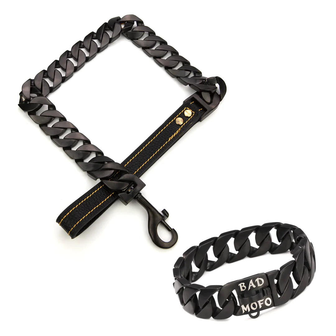 Cuban Dog Collar + Leash Bundle