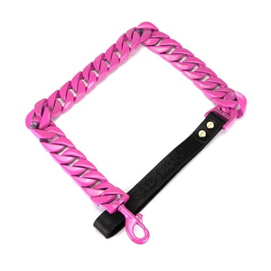 Gold Cuban Leash - Heavy Duty Stainless Steel Lead Pink - Bad Mofo Dogs