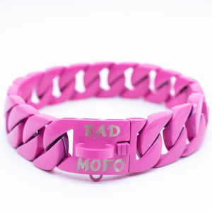 Cuban Pink Collar - Bad MoFo Dogsproduct_name 16" - Cuban Chain | Bad MoFo Dogs