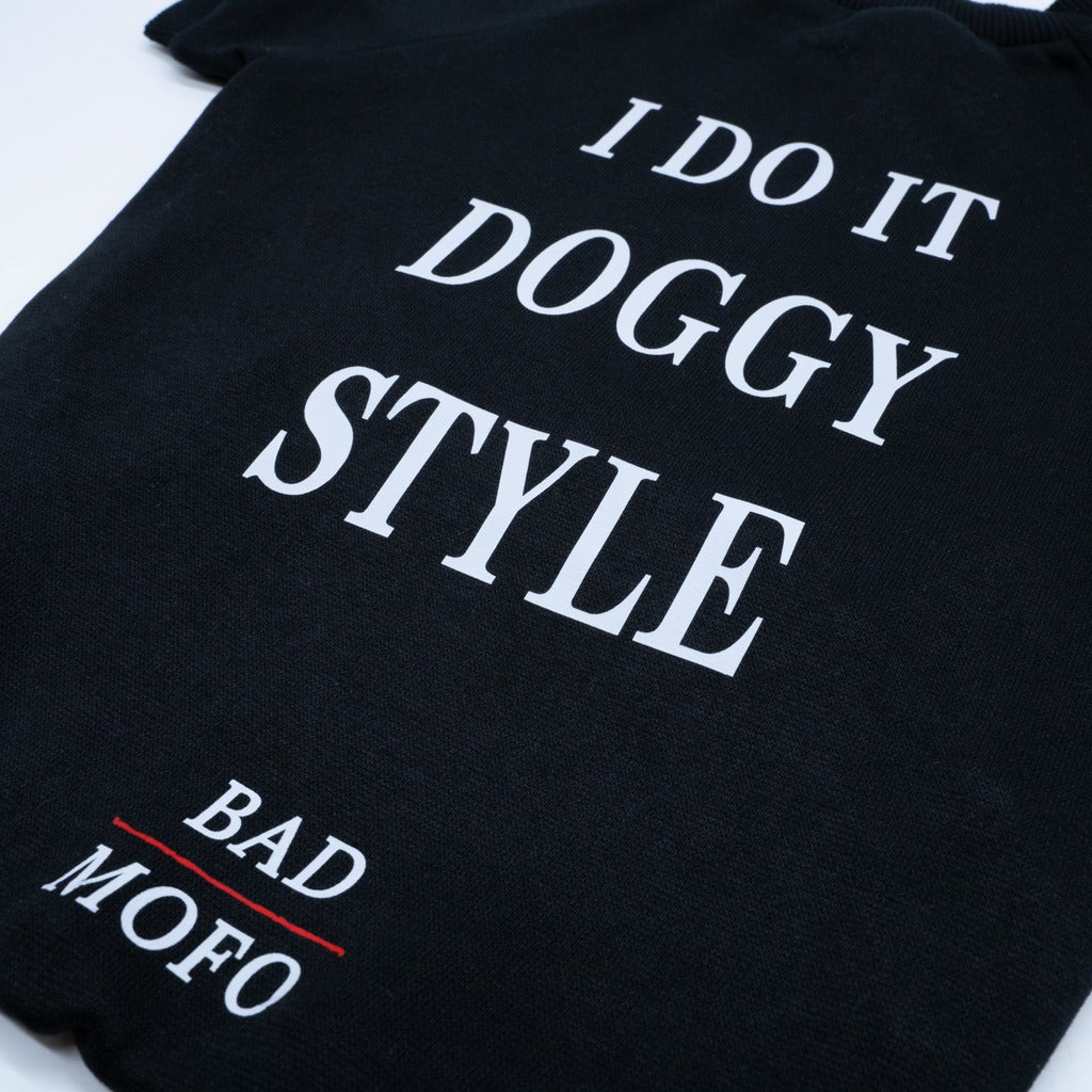 "I Do It Doggy Style" Dog Clothing - Black