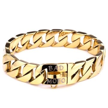 Actual BMD Cuban Gold collar, showing its closed buckle.