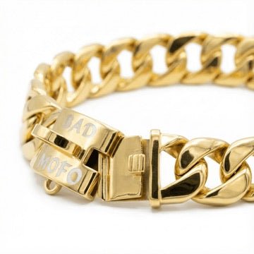 Actual BMD Tiny Cuban Gold buckle close-up, shown open.